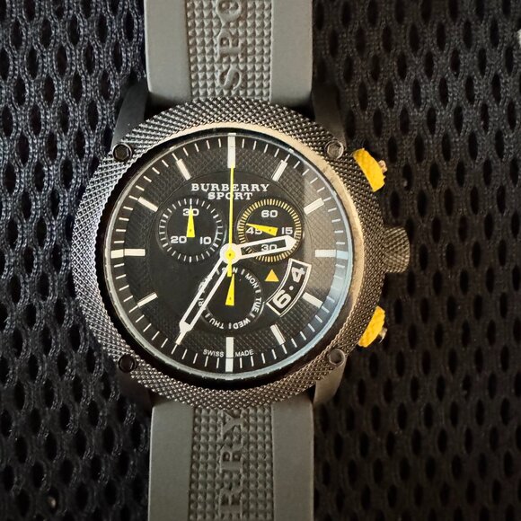 Burberry Sport Chronograph Men’s Watch BU7713 – Swiss Made - Picture 1 of 2